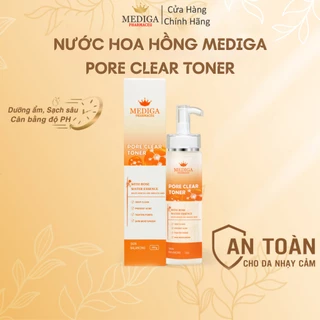 Toner Nước Hoa Hồng Mediga 150ml Làm Sạch Da Cấp Ẩm Dưỡng Da Trắng Sáng