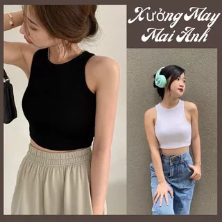 Áo Croptop Ba Lỗ Nữ Sát Nách Xưởng May Mai Anh Ôm Body Vải Cotton Co Giãn Tốt, Áo Crotop Siêu Xinh