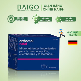 [HÀNG CTY 10.2025] Vitamin bà bầu Orthomol Natal (sản xuất tại Đức) - 30 gói dùng 30 ngày