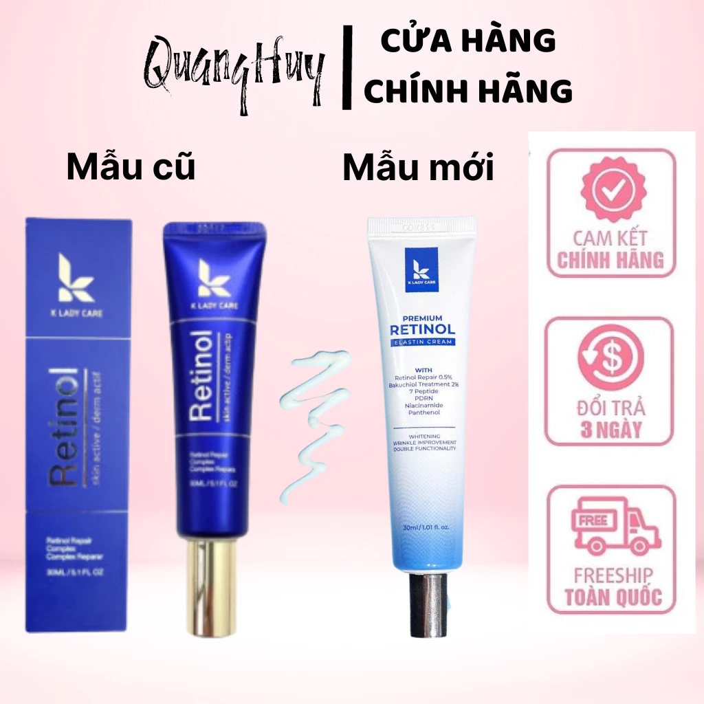 ( Mẫu mới ) Kem Dưỡng Da Ngăn Ngừa Lão Hoá Căng Bóng Da Retinol K Lady Care