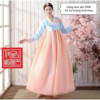 Trang phục truyền thống Hàn Quốc Hanbok vải voan 2 lớp new sẵn