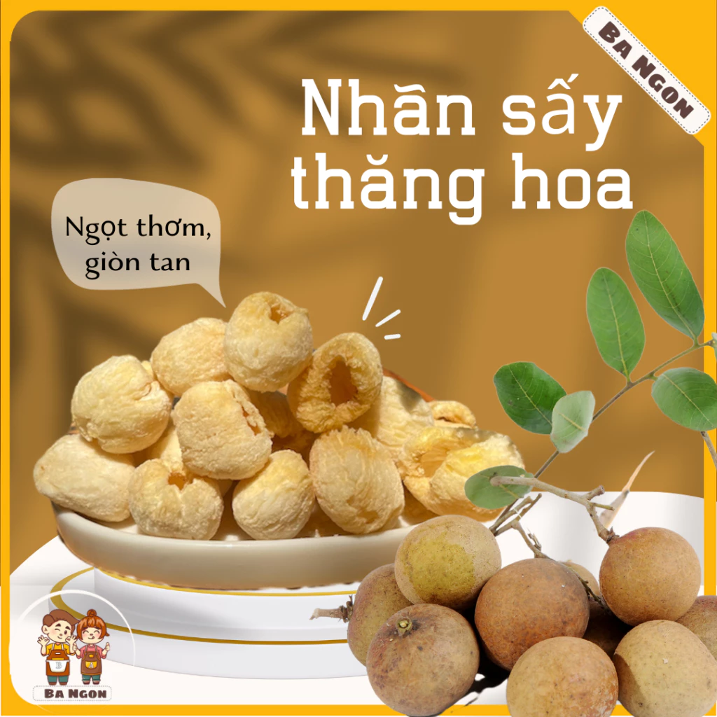 Nhãn sấy dòn thăng hoa -  Nhãn bọc sầu riêng - Nhãn lọc bỏ hạt sấy giòn lạ miệng