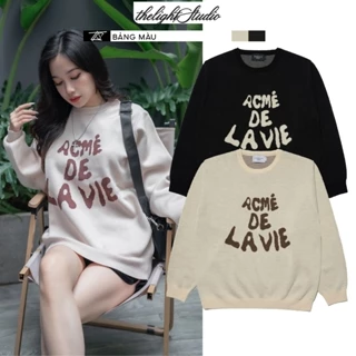 Áo sweater len ADLV full logo pullover unisex nam nữ form rộng best quality