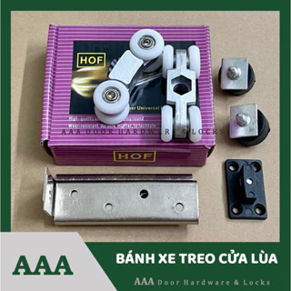 [HOF] Bộ Bánh Xe Treo Con Trượt Cửa Lùa Nhôm - Bánh xe treo cửa lùa HOF