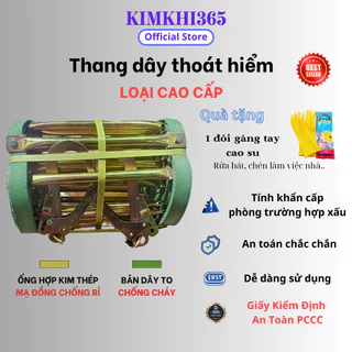 Thang Dây Thoát Hiểm Chống Cháy, Cứu Sinh Chung Cư, Nhà Cao Tầng.Chịu được trọng lượng lớn lên đến 1720kg kiểm định PCCC