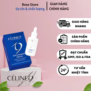 Tinh chất niacinamide serum Celine19 dưỡng trắng da,mờ thâm nám,se khít lỗ chân lông 30ml | Rose Store