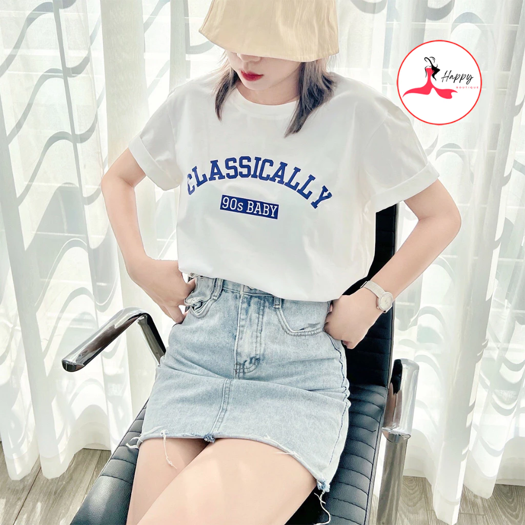 [40~70kg] Áo Thun Thái Nữ Cotton 100 % Mịn Mát Chữ Cách Điệu Xinh [Mã A07], Phong Cách, Cá Tính, Độc Đáo [90s Baby]