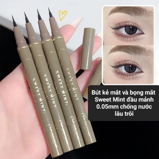 Bút kẻ mắt và bọng mắt Sweet Mint đầu mảnh 0.05mm chống nước lâu trôi