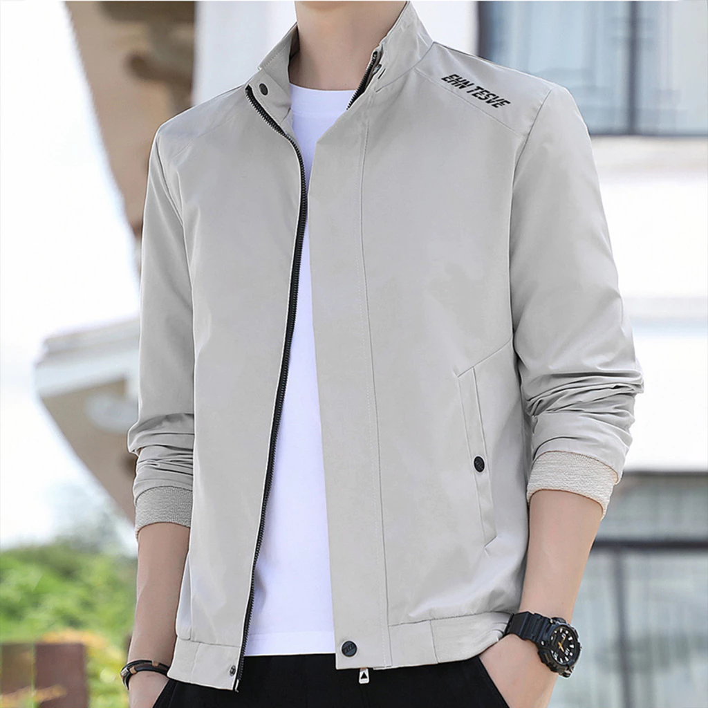 Áo khoác gió nam cổ đứng Ecollect #G08 vải dù tráng bạc chống nước chóng gió kiểu dáng trẻ trung hợp thời trang nam