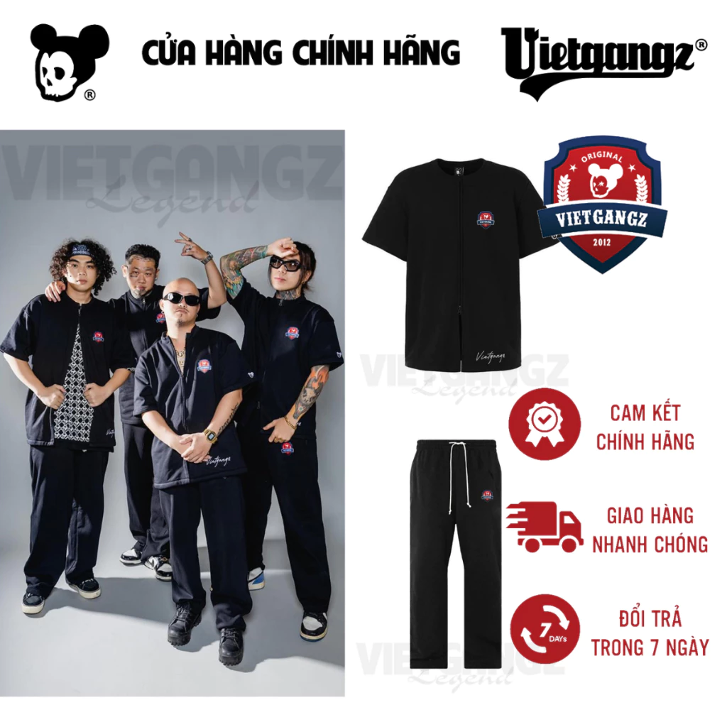 Quần áo nỉ Vietgangz "Legend" chất liệu nỉ chân cua cotton 100% 350gsm đứng form phong cách đường phố