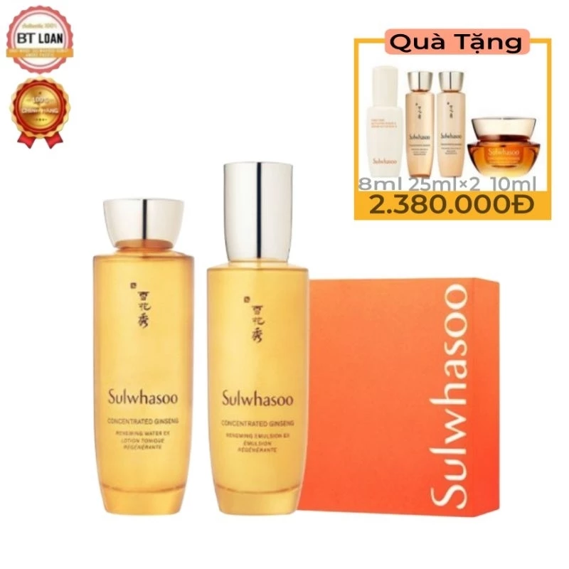 Set Nhân sâm dưỡng da cô đặc sulwhasoo giải quyết mọi vấn đề về da trẻ hóa làn da  Concentrated Ginseng