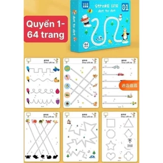 Tập Tô Vẽ Thông Minh Xóa Được 64 Trang Tặng 6 Bút, Học Liệu Montessori Đồ Chơi Giáo Dục Cho Bé Từ 2-5 Tuổi