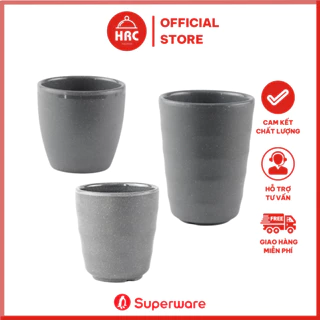 Cốc Ly Tách Uống Nước Xám Nhám Dark Grey Melamine Srithai Superware [BỀN ĐẸP][SANG TRỌNG]