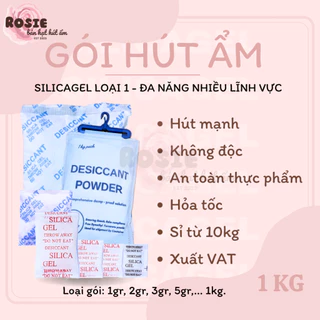 Gói hút ẩm đủ loại 1/2/3/5/10/20/50/100/200/500/1000g Silica Gel - Hạt chống ẩm mốc, khử mùi an toàn thực phẩm