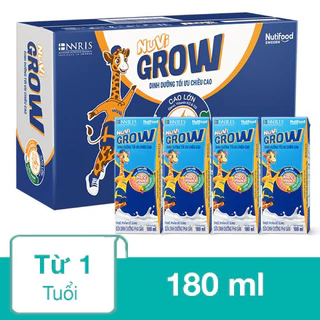 [ HSD T12.2024] -Thùng 48 Hộp 180ml SBPS Nuvi Grow - NutiFood > 1 Tuổi - Phát Triển Chiều Cao