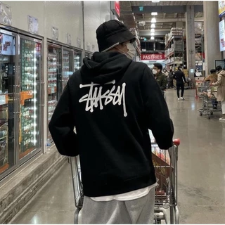 áo khoác nam nữ hoodie STUSSY SIGNATURE nỉ chân cua cao cấp unisex nam nữ basic form rộng oversize full team tag