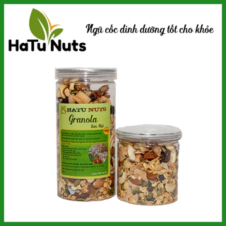 Ngũ cốc Granola siêu hạt HATU NUTS, Giảm cân, ăn kiêng, vị nguyên bản 500gr