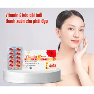 Vitamin E400 IU hỗ trợ chống oxy hóa, hạn chế lão hóa da, làm đẹp da