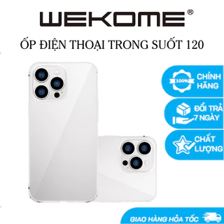 Ốp điện thoại trong suốt chính hãng WEKOME 120 silicon dành cho 12 13 14 15 Mini Pro Plus Promax