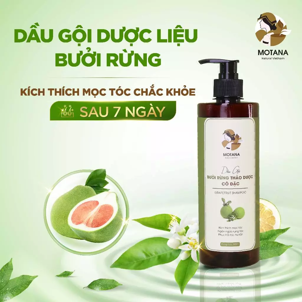 Dầu gội bưởi thảo dược Motana 500ml, dầu gội mọc tóc nhanh và ngăn rụng tóc