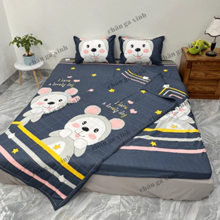 Chăn Hè Siêu Gọn Nhẹ Chất Liệu Cotton Poly Thấm Hút Mồ Hôi Tốt , Mền Trần Bông 3 Lớp Dày Được Chọn Mẫu