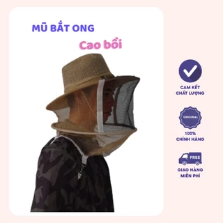 Mũ cao bồi chống ong đốt - Mũ bắt ong mật chất liệu vải bố thoáng mát giữ phông mũ đẹp