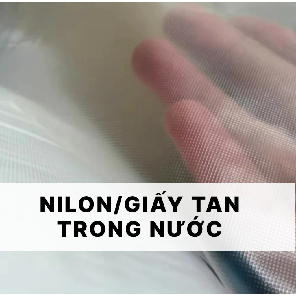 Nilong nilon tan giấy mếch tan được trong nước dùng scan mẫu thêu, thêu doll