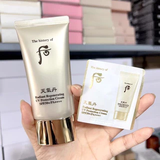 Gói kem chống nắng Whoo tái sinh Radiant Regenerating Uv Protection Cream SPF50+/PA++++ (1ML)