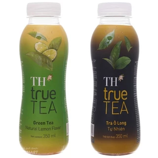 Lốc 6 chai trà ô long tự nhiên hoặc trà xanh vị chanh TH True Tea 350ml