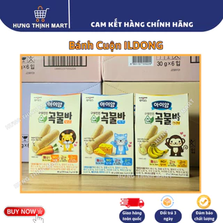 ( Date 12/24)Bánh Cuộn Ngũ Cốc Hữu Cơ Ildong Hàn Quốc Gói 50g Bổ Sung Canxi, Không Chất Bảo Quản