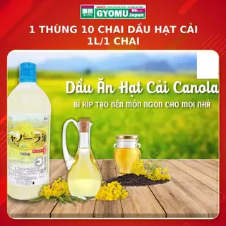 Combo 10 chai dầu ăn hạt cải 1L Canola Nhật Bản