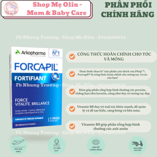 [NHẬP KHẨU] Viên uống Arkopharma Forcapil tóc, móng chắc khoẻ, giảm gãy rụng thích hợp mẹ bầu, cho con bú 30 viên