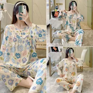 Đồ bộ vải lanh, đồ tole nữ mặc nhà SUNNYBOUTIQUE bộ ngủ dài tay dễ thương siêu xinh mềm mỏng nhẹ