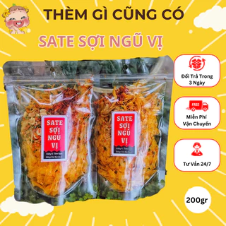 Bánh Tráng Sate Sợi ngũ vị túi Zip 150g thơm ngon tròn vị- Thèm Gì Cũng Có