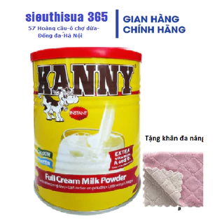 Sữa bột nguyên kem Kanny 900g->tặng khăn mềm mịn