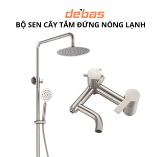 Sen cây inox 304 tắm đứng nóng lạnh tròn cao cấp Debas SCI-02