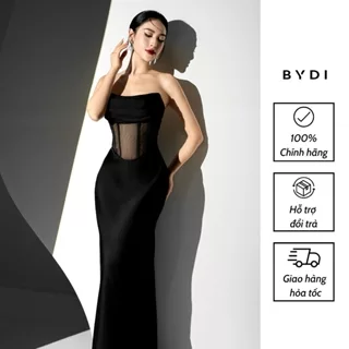 Đầm Đen Nữ Cúp Ngực Phối Lưới Tôn Dáng Thiết Kế Dáng Dài BYDI Design | LASSY DRESS