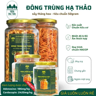 Đông trùng hạ thảo sấy thăng hoa hũ 50gram Sợi tiêu chuẩn ổn định huyết áp tăng cường sức khỏe