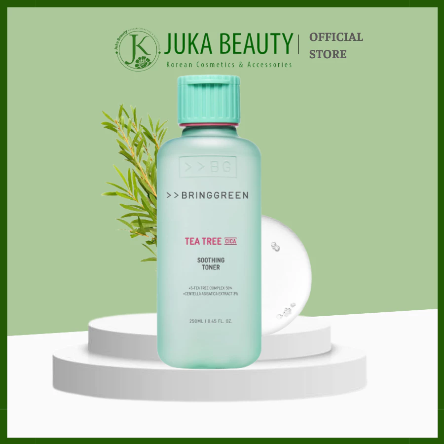 Nước hoa hồng ngừa mụn , làm dịu da Bring Green Tea Tree Cica Soothing Toner 250ml