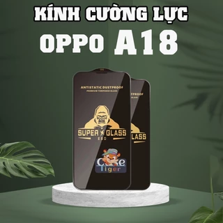 Cường lực KingKong Đen OPPO A18 full màn, Chống bám vân tay