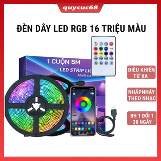 Đèn Dây Led RGB 16 Triệu Màu 10m 5m Điều Khiển Bằng Điện Thoại, Nháy Theo Nhạc - Dây LED RGB Trang Trí Decor Phòng Tiện