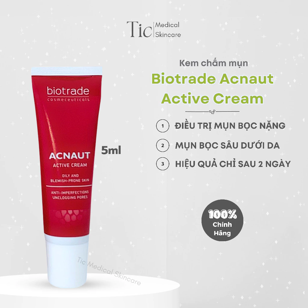 Kem chấm mụn Biotrade Acnaut Active Cream 15ml - Tic Medical Skincare