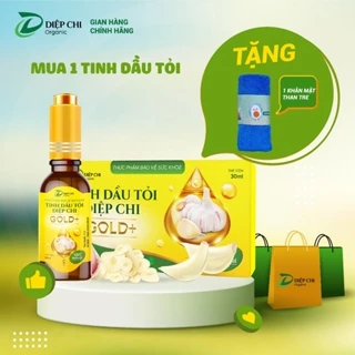 Tinh Dầu Tỏi DIỆP CHI ORGANIC Gold+ Giúp Bé Giảm Hắt Hơi Sổ Mũi Và Tăng Sức Đề Kháng - Chai 30ml