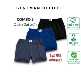 Combo 3 Quần short đùi nam - Quần ngủ nam Q&P Genz vải thun trơn Coton co giãn thoáng mát dễ chịu nhiều màu.