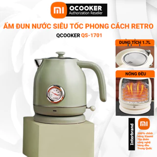 Ấm Đun Nước Siêu Tốc Xiaomi Qcooker 1.7L Phong Cách Retro Cao Cấp Có Hiển Thị Nhiêt Độ Công Suất 1800W