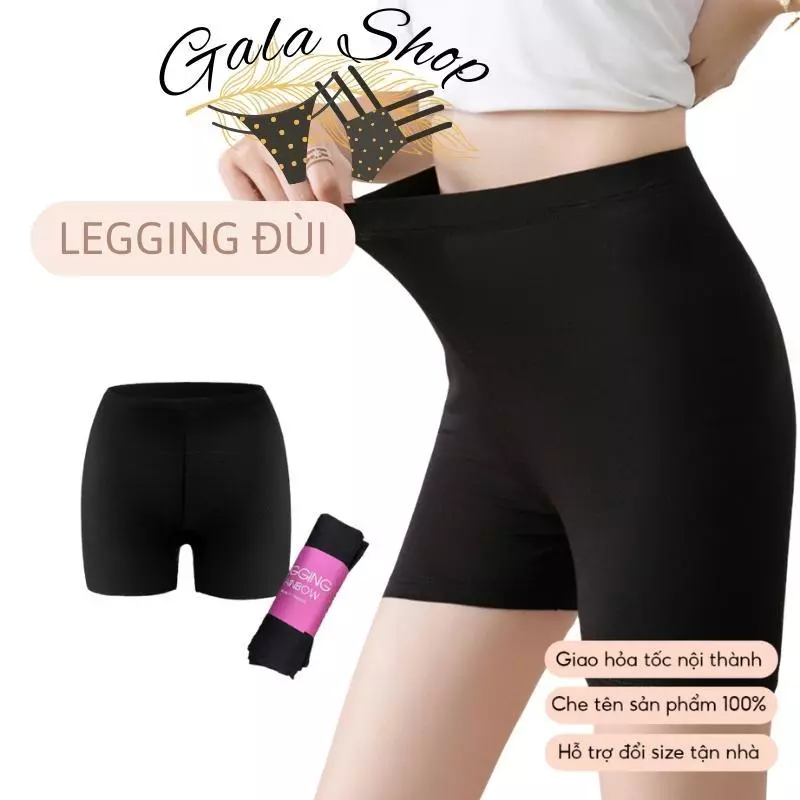 Quần Legging Lửng Ngố Sermala, Quần Đùi Nữ Thể Thao Thun Co Giãn 4 Chiều Loại 1 Gala