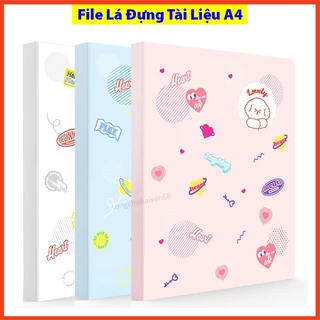 File Lá Đựng Tài Liệu Lá A4 30 Lá 40 Lá Màu Cute, Lưu Trữ Tài Liệu Chứng Từ Thiết Kế Đơn Giản Dễ Thương