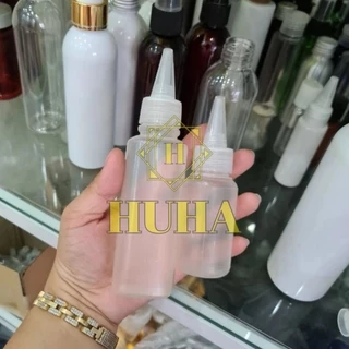 Vỏ Chai Nhựa Mềm Nút Nhọn Nhỏ Giọt Ac 50ml,100ml Chiết Mực, Dung Dịch, Mỹ Phẩm HUHA