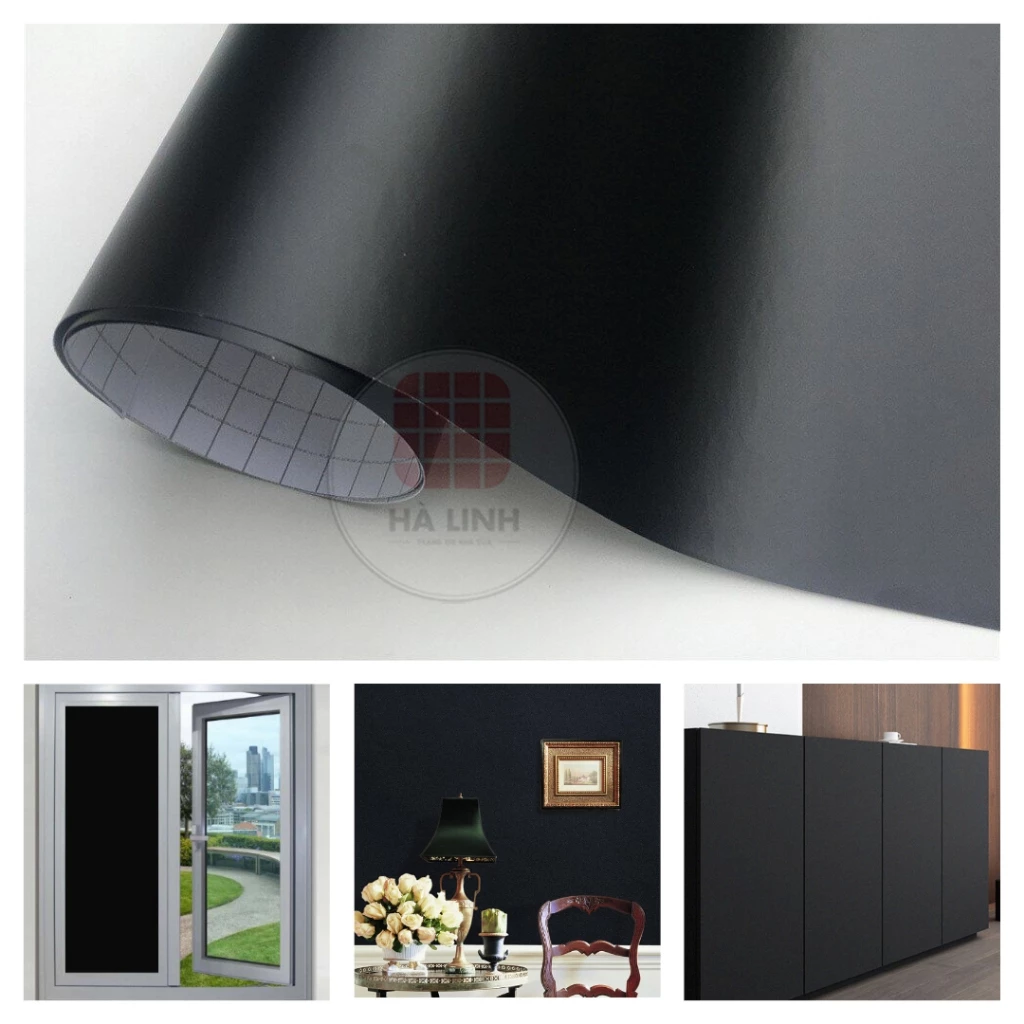 Decal đen nhám dán xe kính kiếng chống nhìn trộm, decal màu nhám sần dán bàn tủ tường khổ 1.2mx0.5m