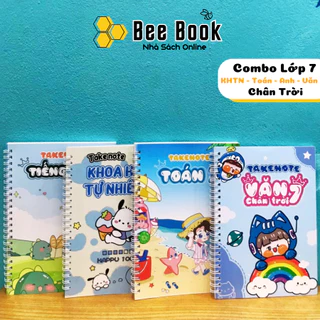 🌟 Bộ 4 Sổ Tay Takenote 7 Chân Trời Sáng Tạo Các Môn Toán + Ngữ Văn + Tiếng Anh + Khoa Học Tự Nhiên Lớp 7